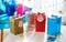 Push Down Gift Boxes for Christmas and All Holidays, Red, Green, Silver and Gold (4 Boxes)